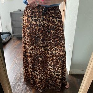 Long animal print skirt